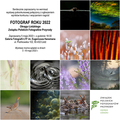 Read more about the article Wystawa pokonkursowa FOTOGRAF ROKU 2022 OŁ ZPFP