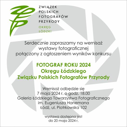 Read more about the article Fotograf Roku 2024 Okręgu Łódzkiego Związku Polskich Fotografów Przyrody
